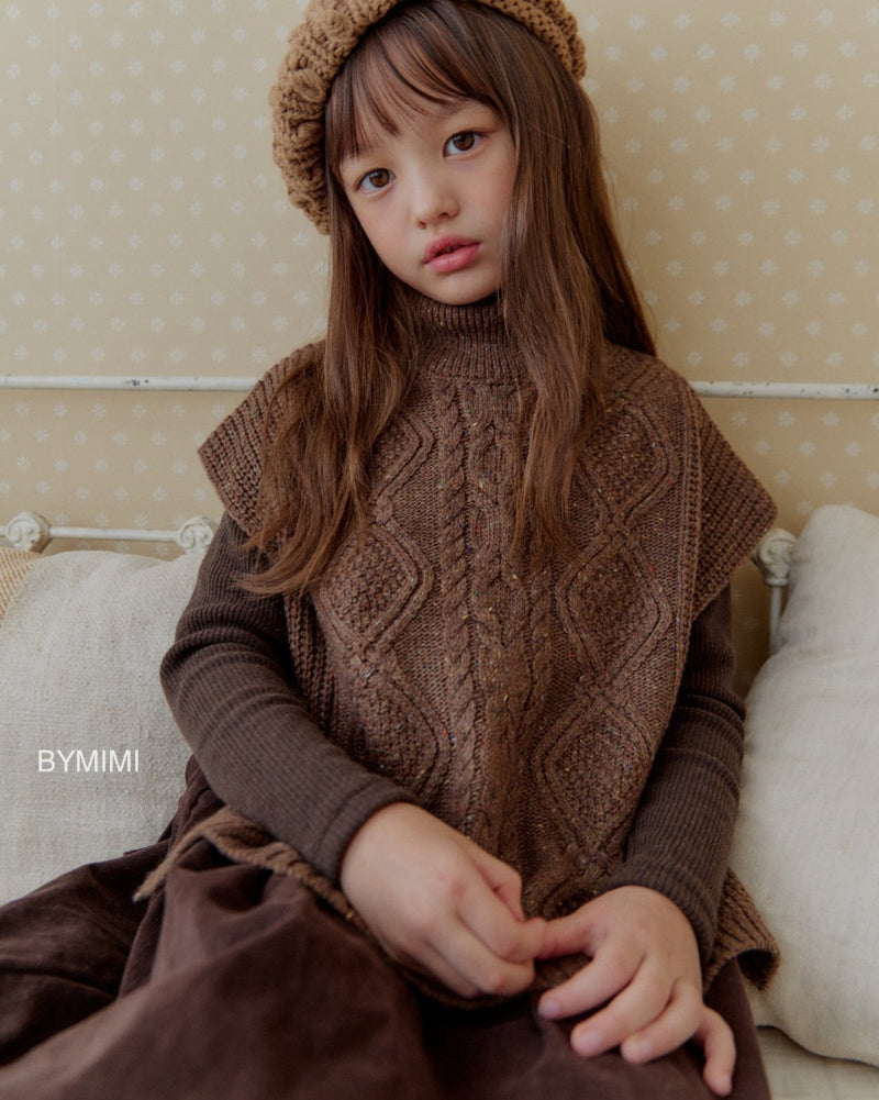 by mimi  / loose knit vest【for kids , jr】