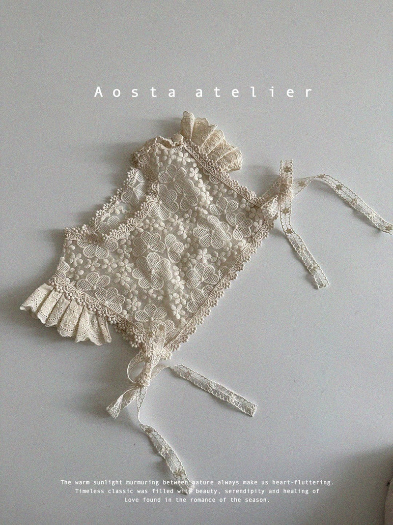 aosta / lace open vest【for baby &kids】