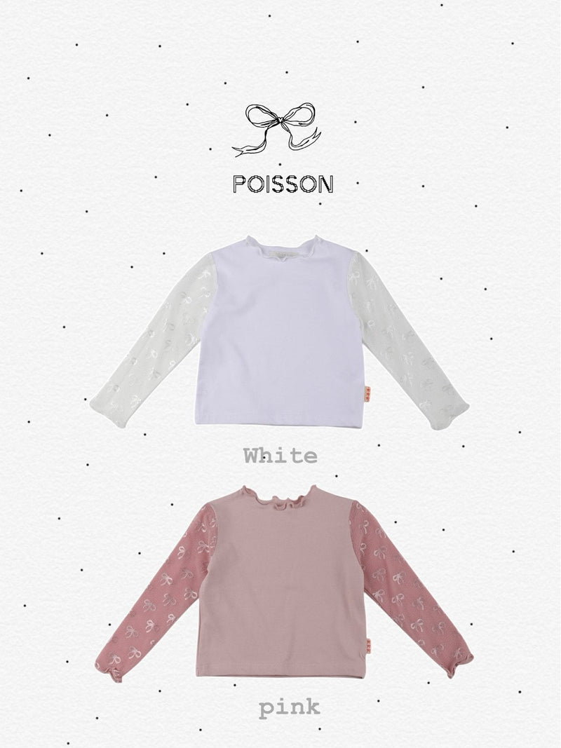 poisson / bow lace tee【for  kids &Jr.】