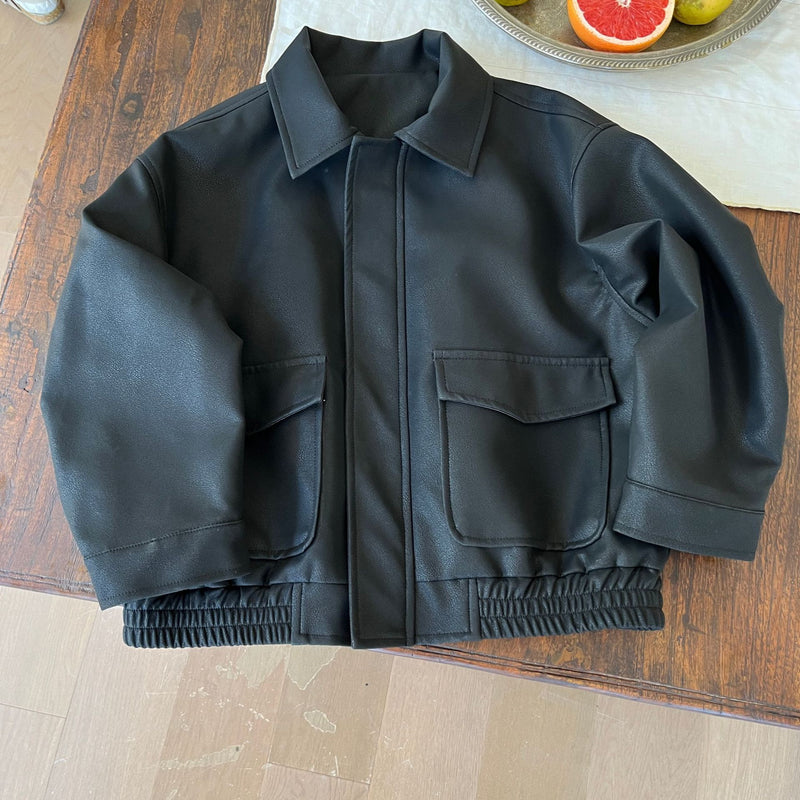 leather jacket【for kids , jr】