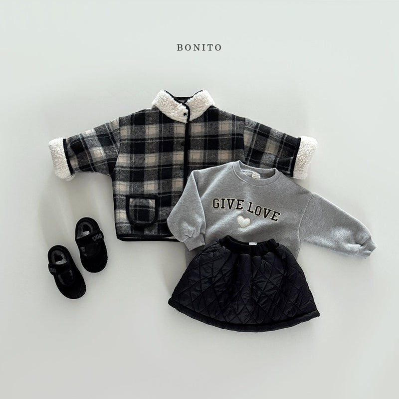 bonito / check rabba dumble jacket 【for kids&Jr.】