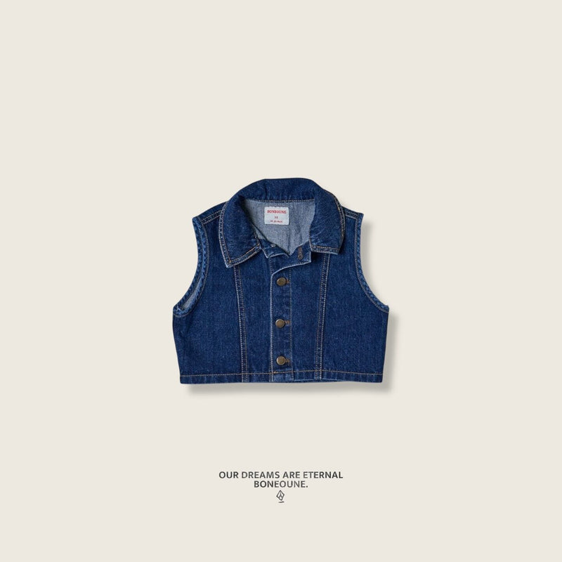 boneoune / haiten denim vest【for kids, Jr. 】