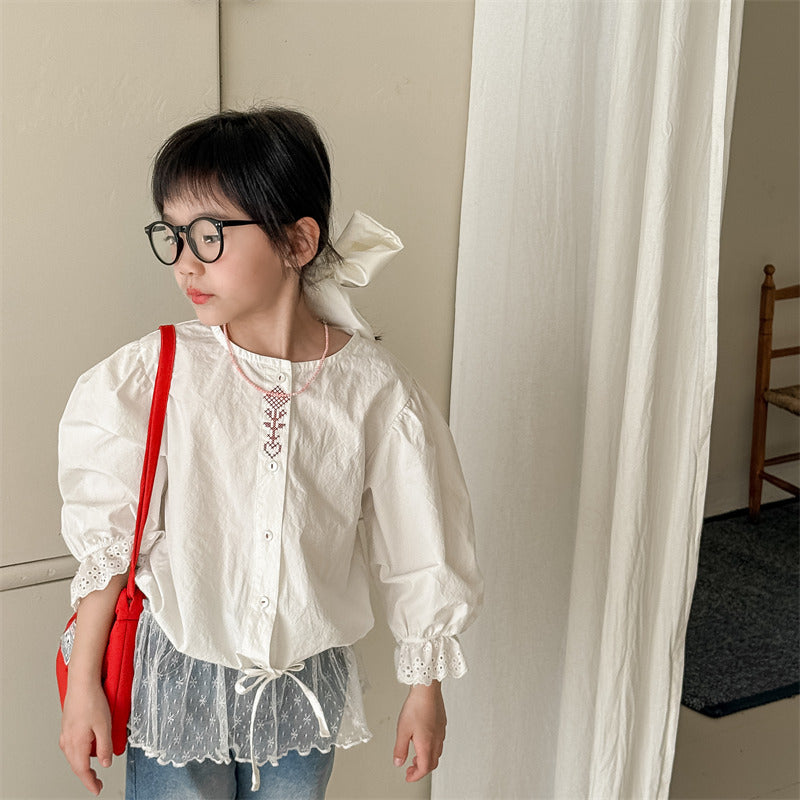 puff sleeve blouse【for kids 】