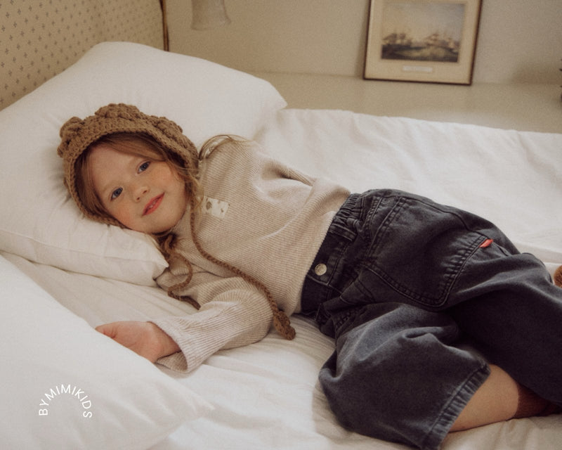 by mimi  / knit bonnet【for kids , jr】