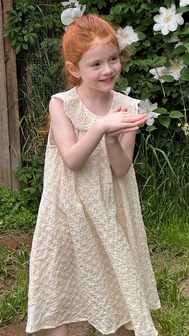 cheng le  /lace neck one-piece【for kids , jr】