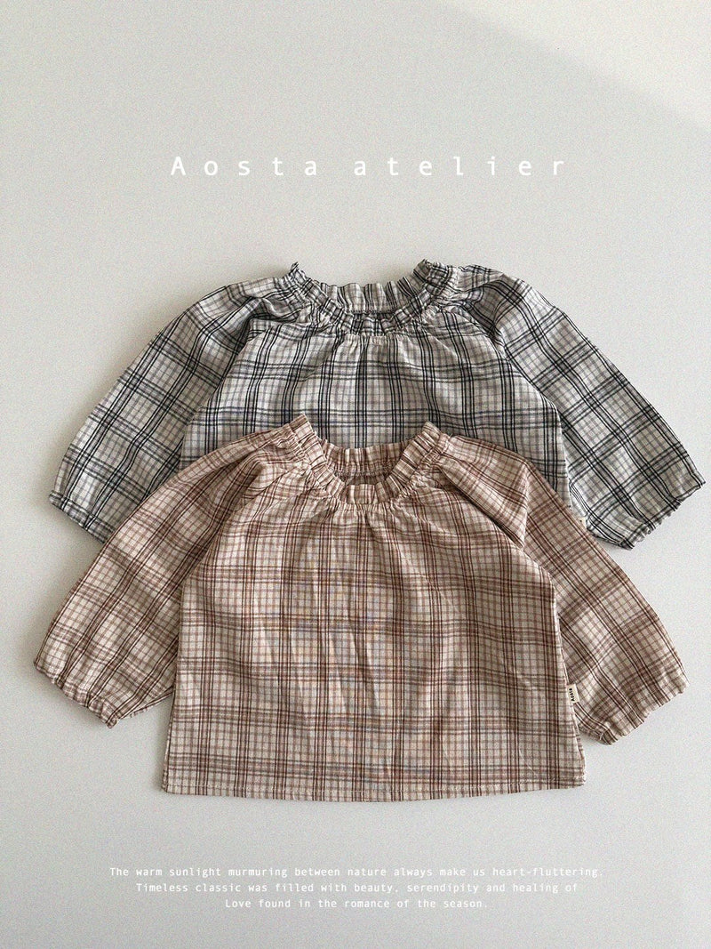 aosta / le check blouse【for baby &kids】