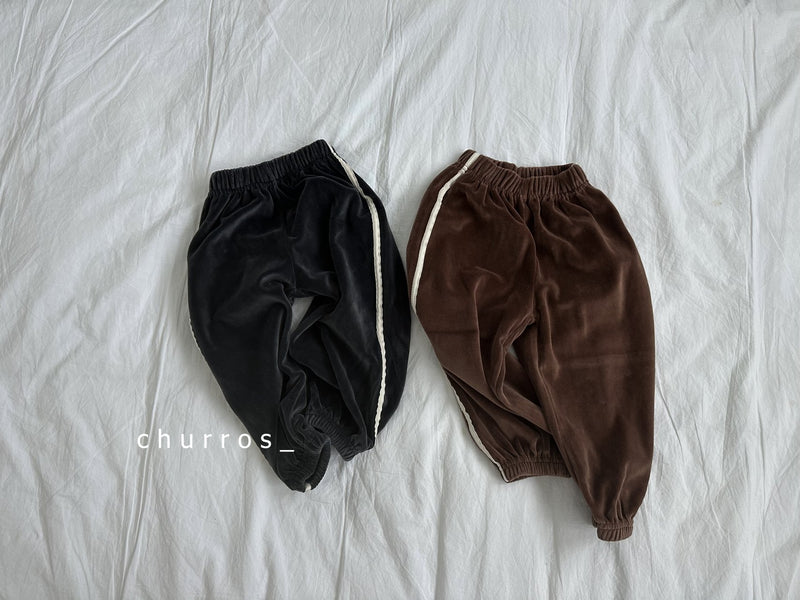 churros / velvet jogger pants 【for kids , jr】