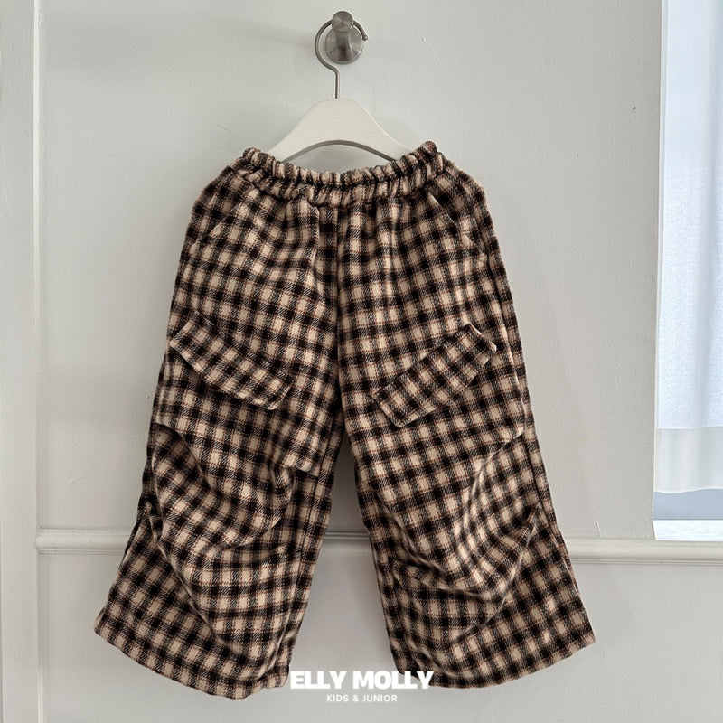 【即納100-110size】 elly molly  / check pants【for kids, Jr. 】