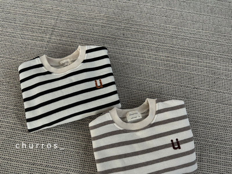 churros / U stripe mtm【for kids , jr】