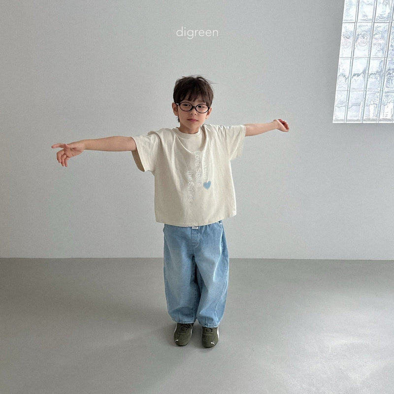 digreen / volume denim pants【for kids】