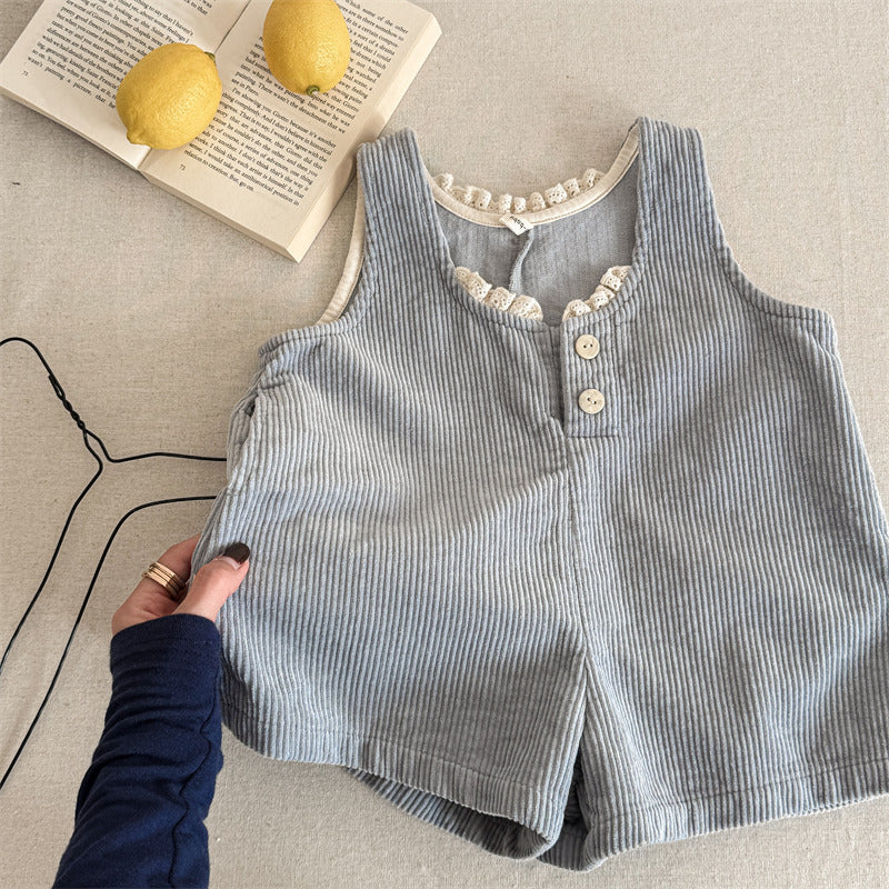 corduroy jump-suit【for kids 】