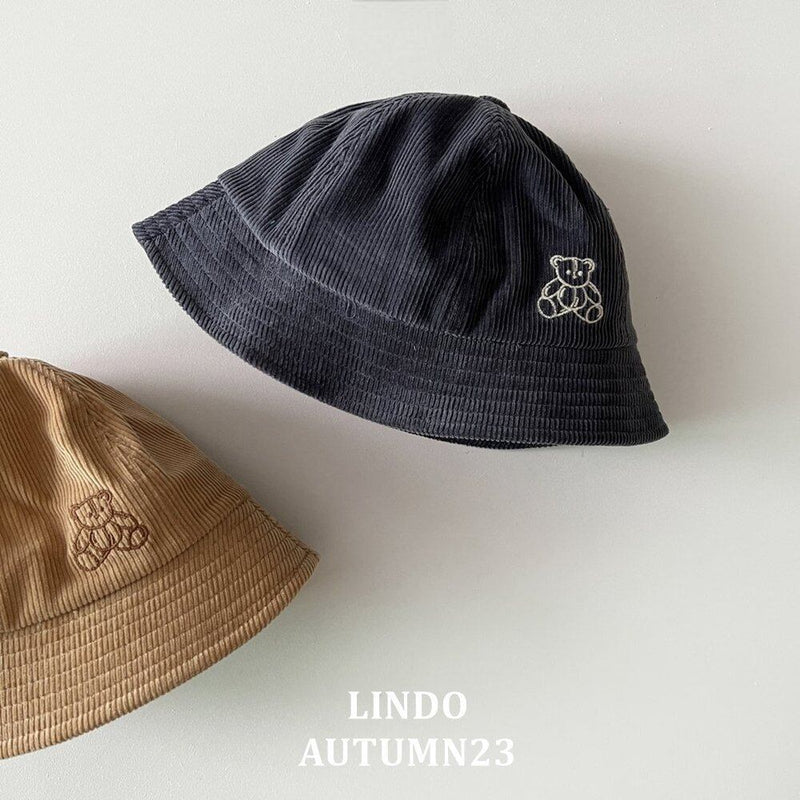 LINDO / bear corduroy cap