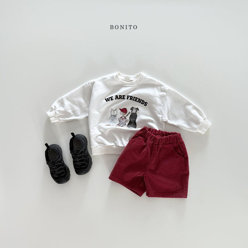 bonito / corduroy half pants【for kids&Jr.】