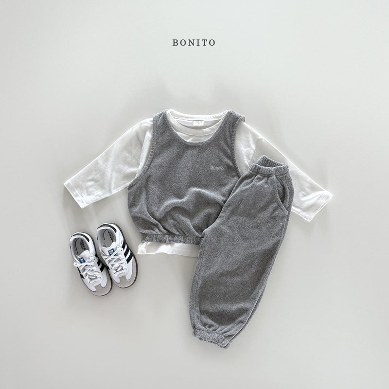 bonito / terry vest set up【for kids&Jr.】