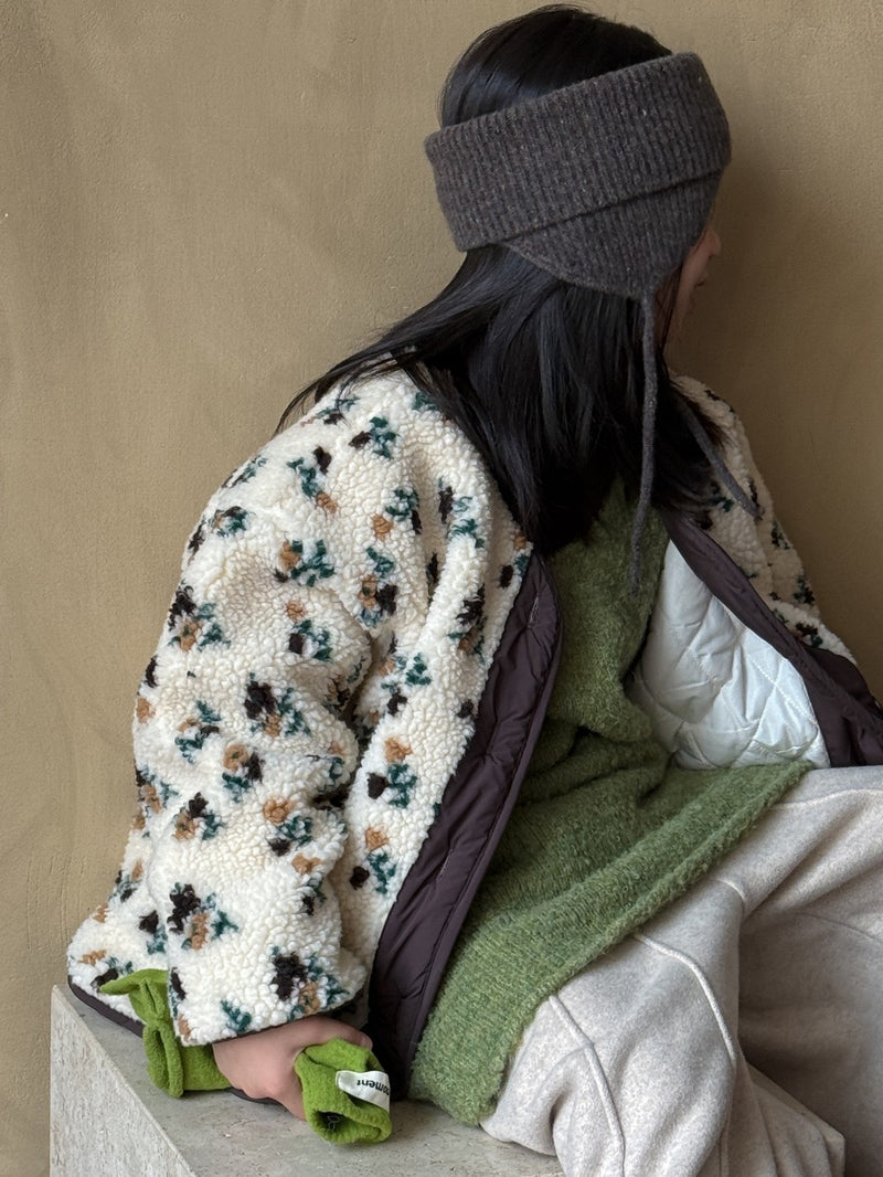 snow flower boa coat 【for kids&Jr.】