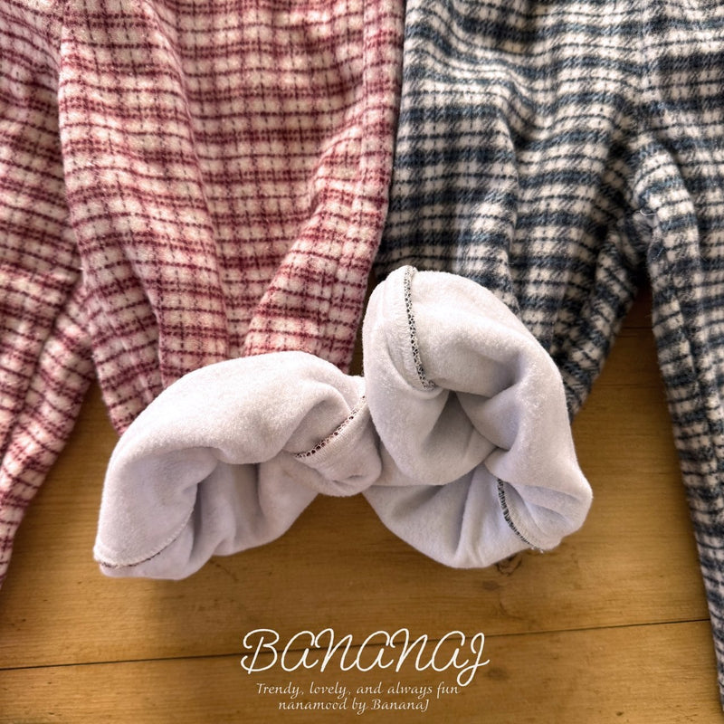 bananaj / cozy check pants【for kids & jr.】