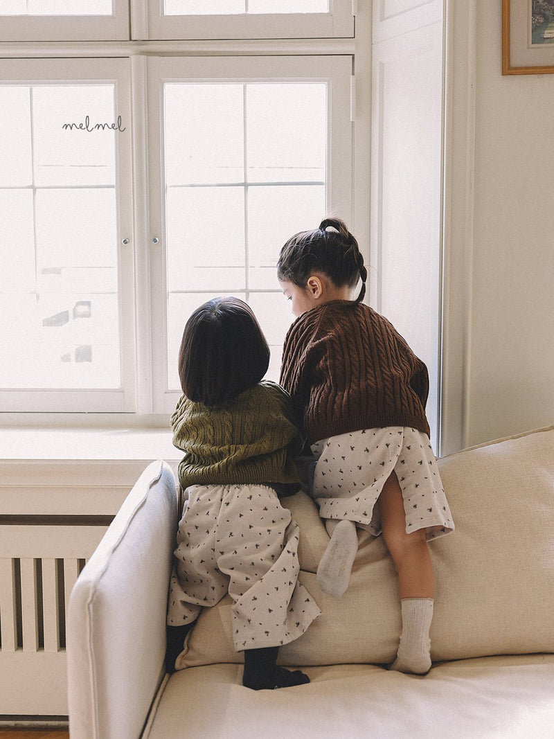 melmel / printed corduroy pants【for kids, jr.】