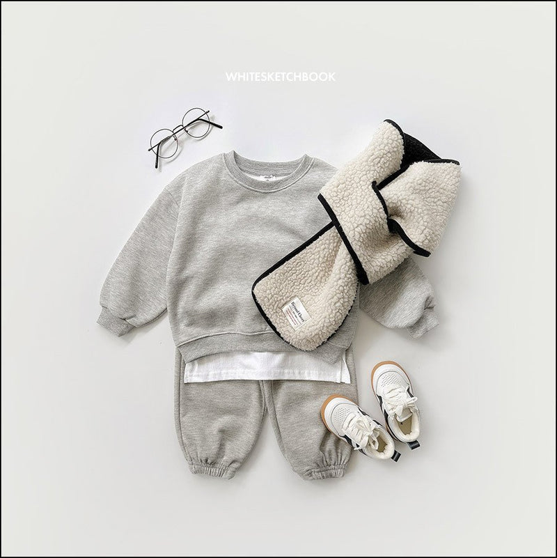 white sketch book /  warm basic pants【for kids&Jr.】