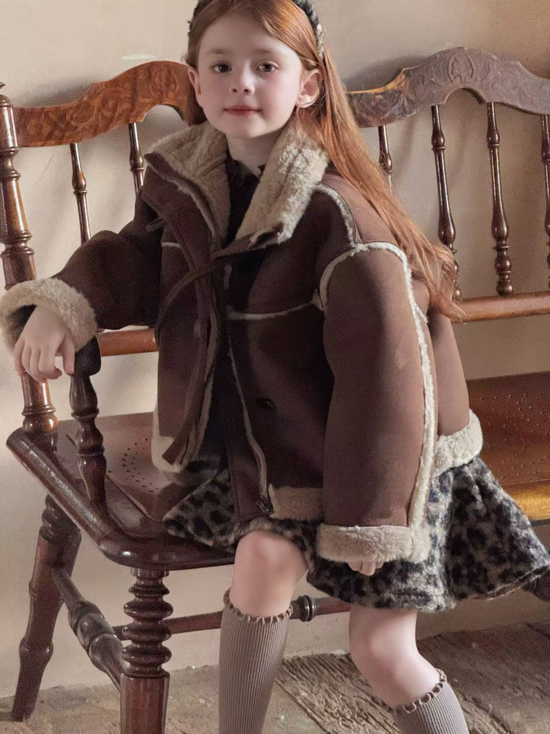 otaly / high neck mouton coat 【for kids , jr】