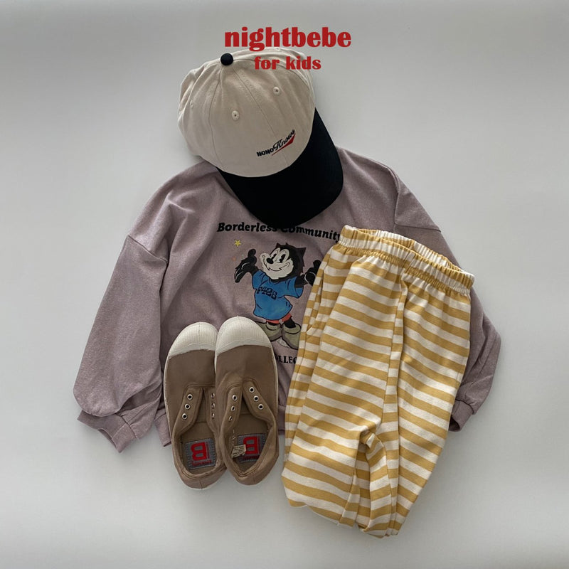 nightbebe / butter stripe jogger pants