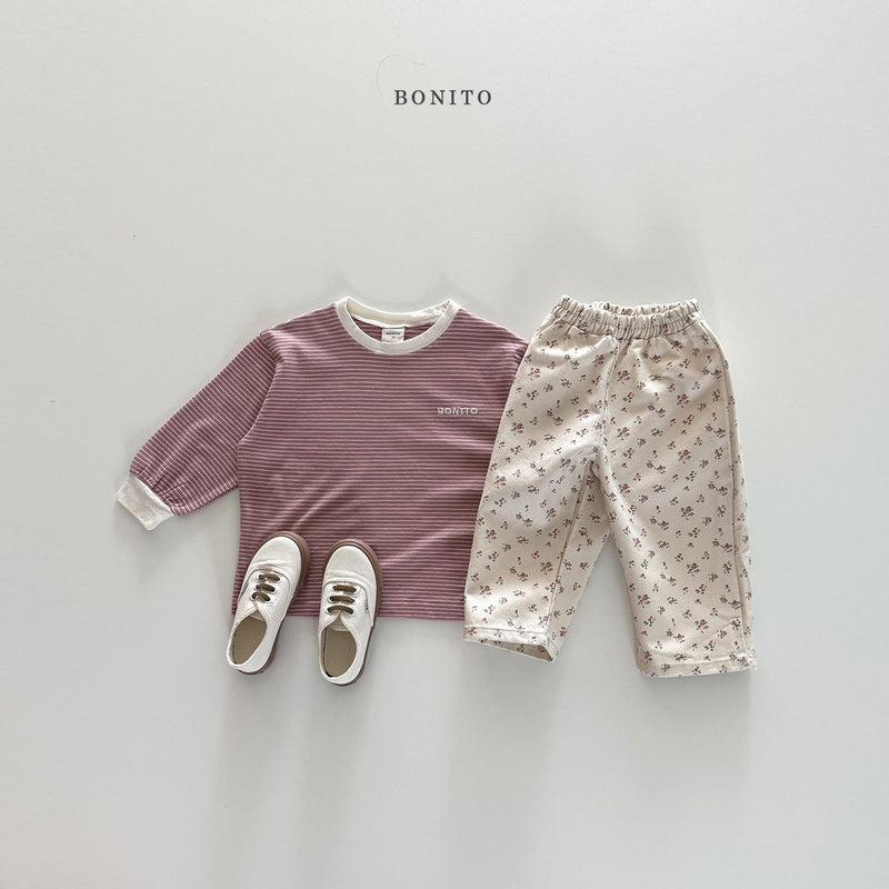bonito / stripe rib t【for kids&Jr.】