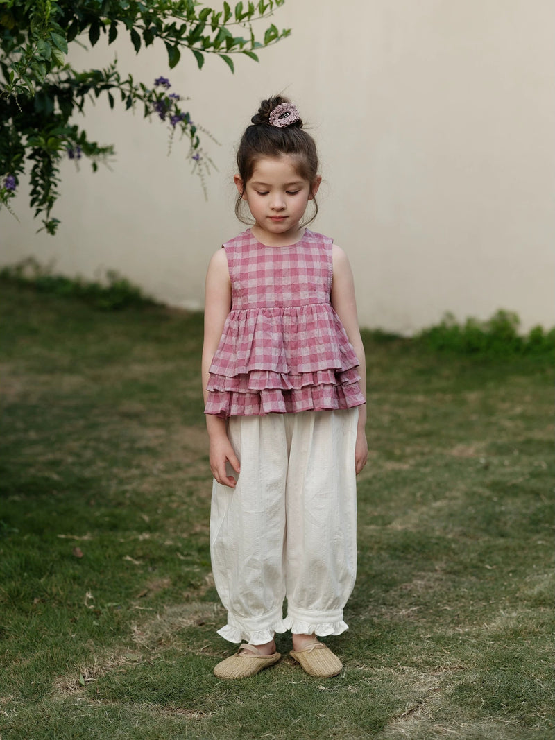 peplum no sleeve blouse 【for kids&Jr.】