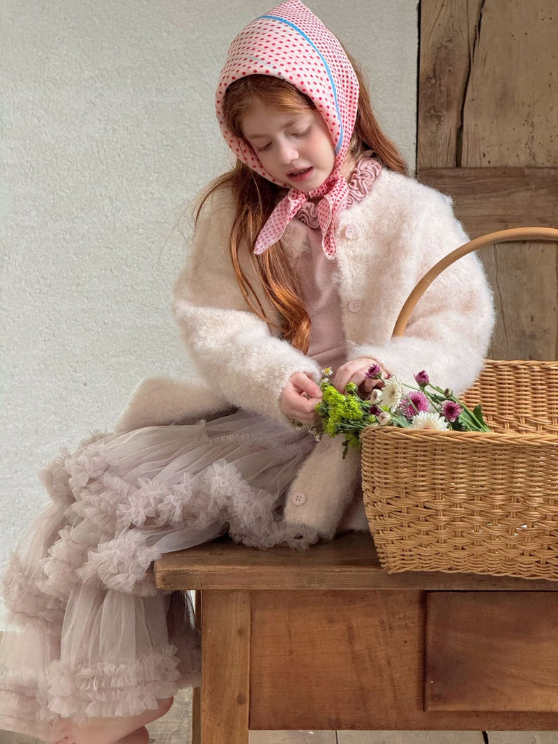 otaly / fluffy cardigan coat【for kids , jr】(no.5676)