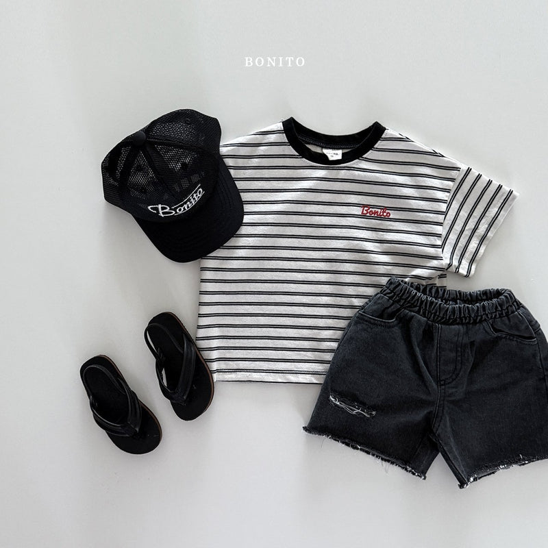 bonito / double line tee 【for baby,kids,Jr.&adult】