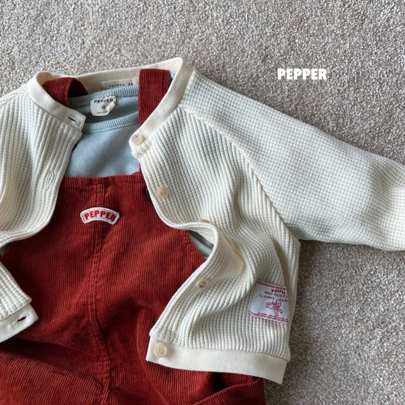 pepper / pepper corduroy overall