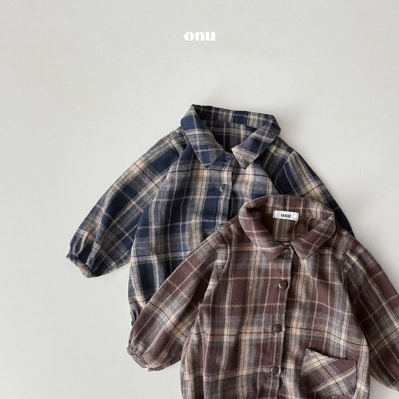 onu / check collar suit【for baby】