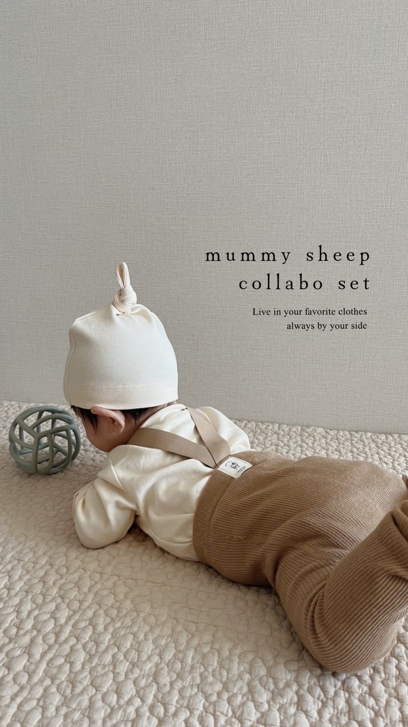 【sheep closet × mum colabo】mummy sheep suspender suit set（クーポン使用不可）
