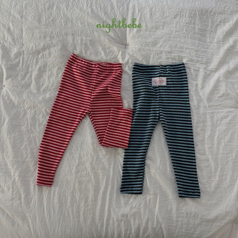 nightbebe / stripe eyelet leggings【for kids】