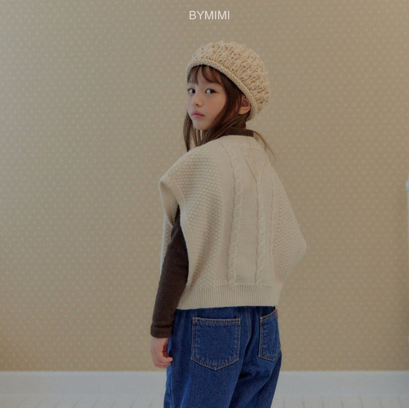 by mimi  / mizzu knit vest【for kids , jr】