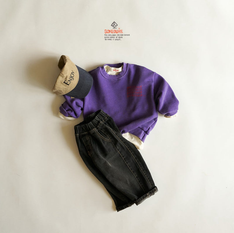 boneoune / side denim pants【for kids, Jr. 】