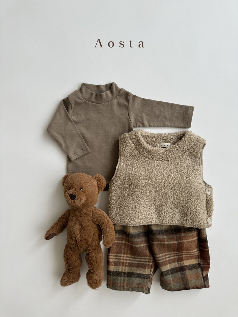 aosta / wool check pants