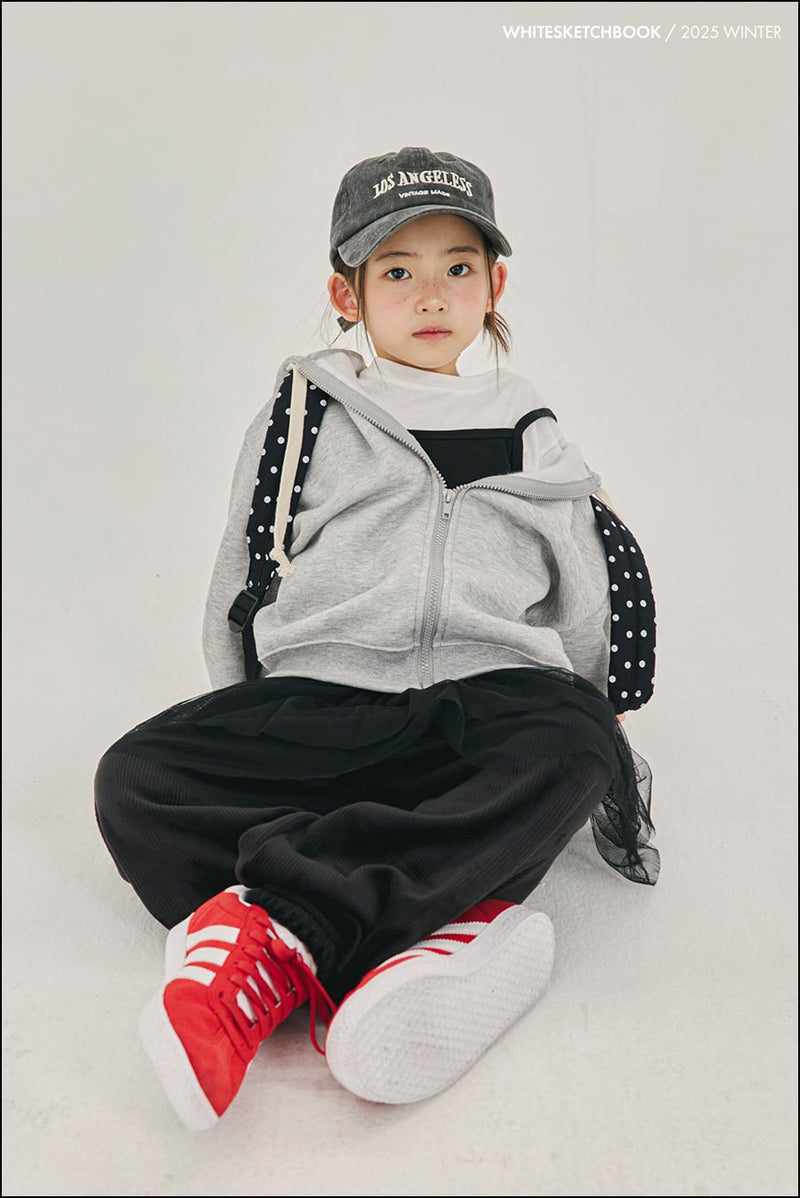 white sketch book / rib mink jogger pants【for kids&Jr.】