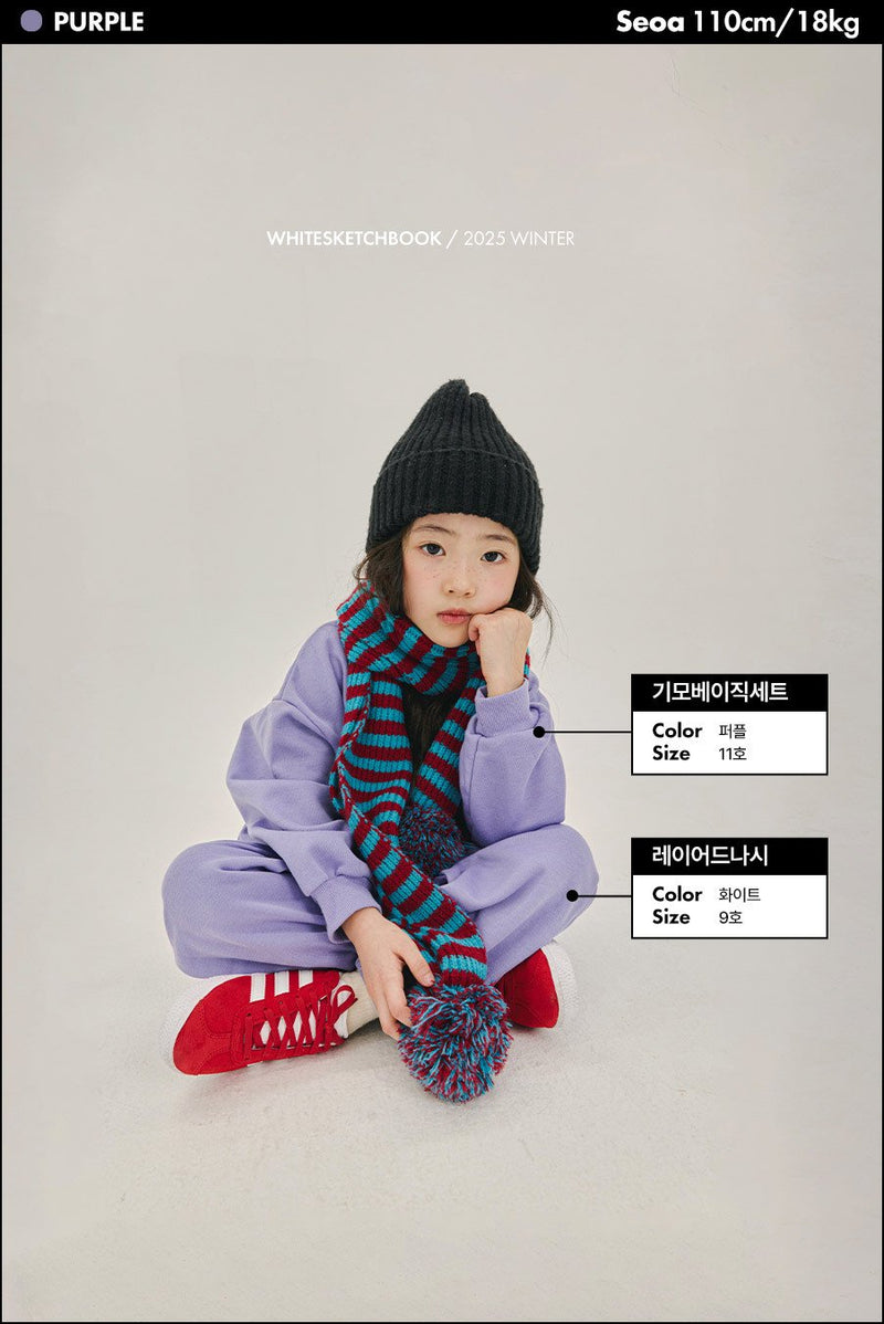 white sketch book /  warm basic pants【for kids&Jr.】