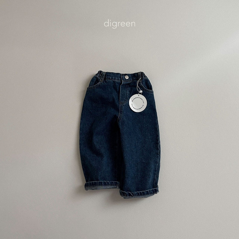 digreen / wide denim pants