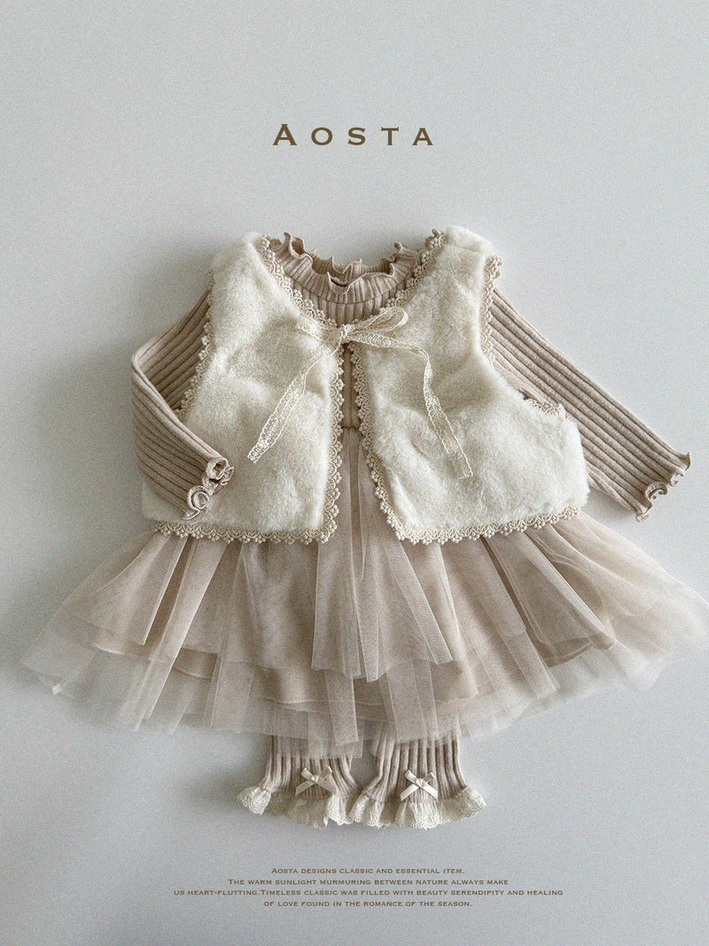 aosta / lace open vest