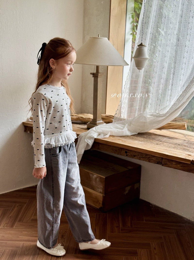 poisson / brush denim pants【for kids &Jr.】