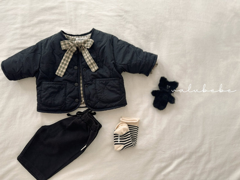 valubebe / check ribbon blouse【for baby, kids 】