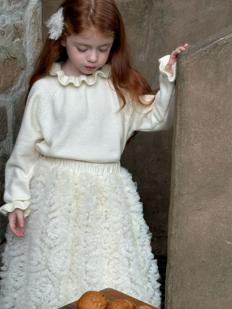 otaly / wool frill knit【for kids , jr】