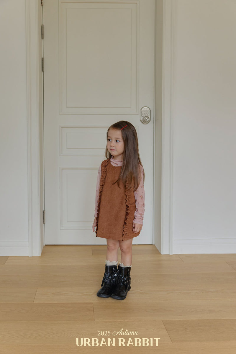 urban rabbit / suède frill one-piece【for kids & Jr.】