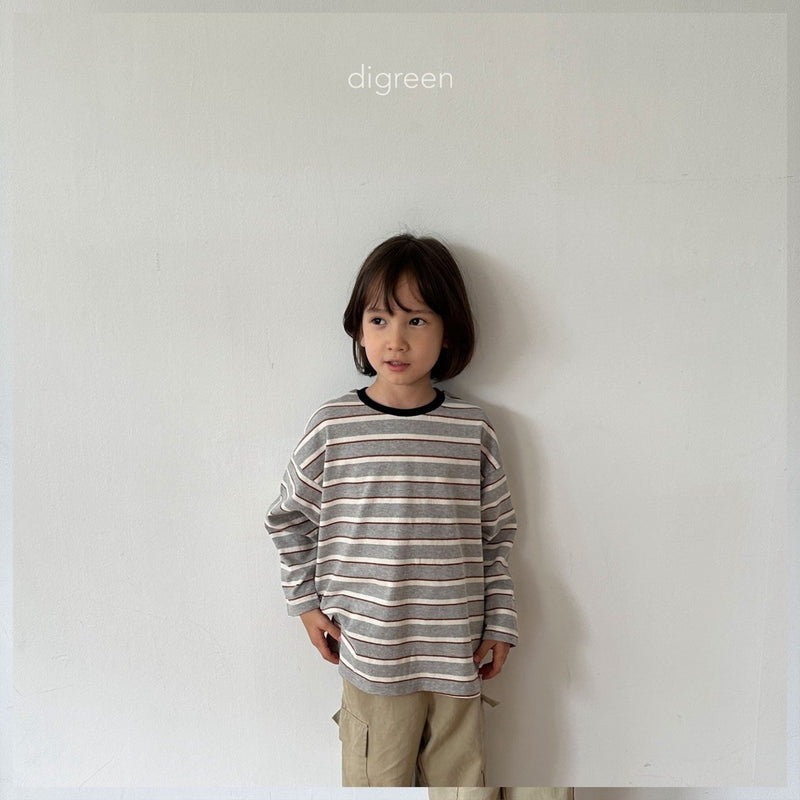 digreen /multi stripe tee