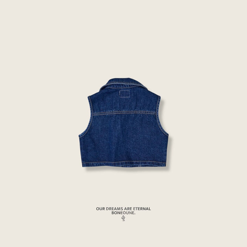 boneoune / haiten denim vest【for kids, Jr. 】