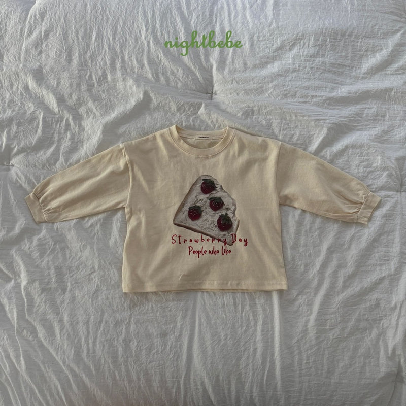 nightbebe / strawberry tee【for kids】