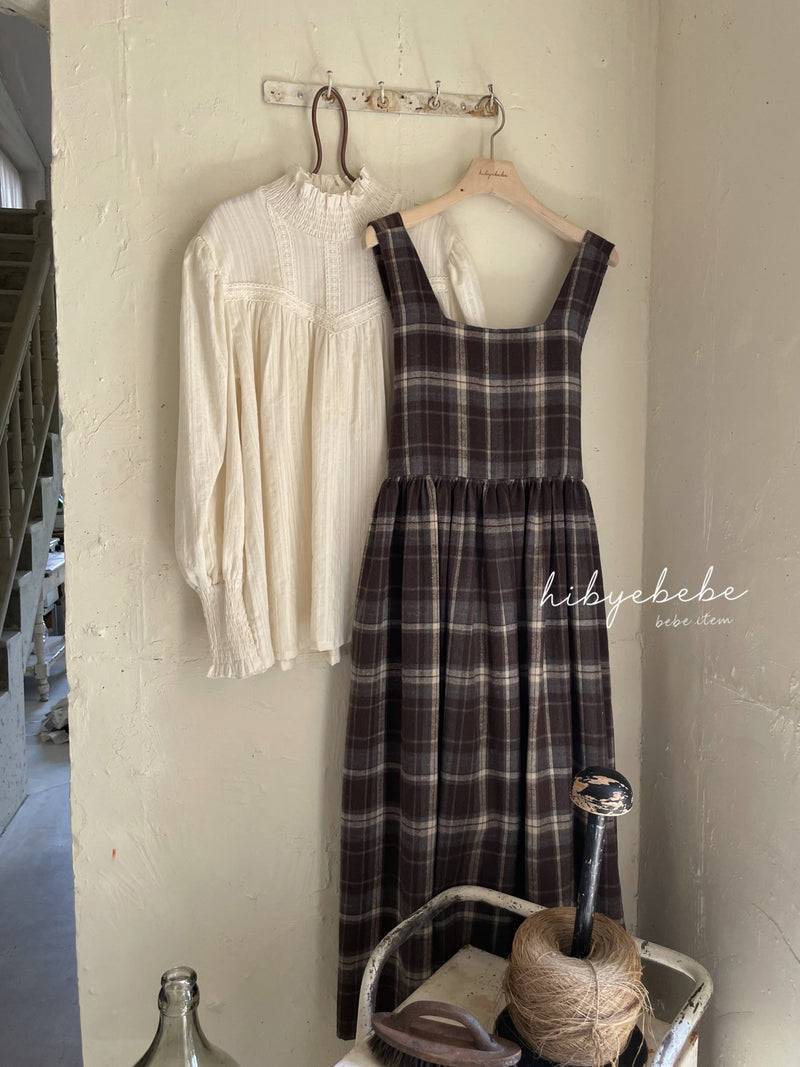 hibyebebe / brauni check onepiece【for mom】