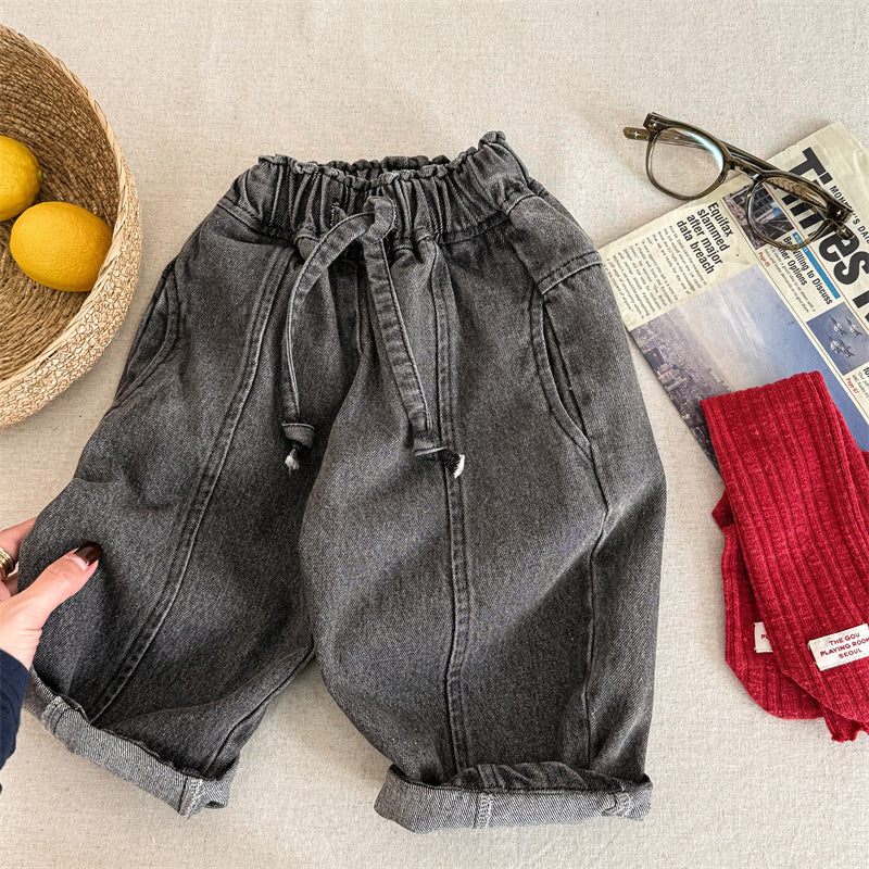 denim cocoon pants【for kids 】