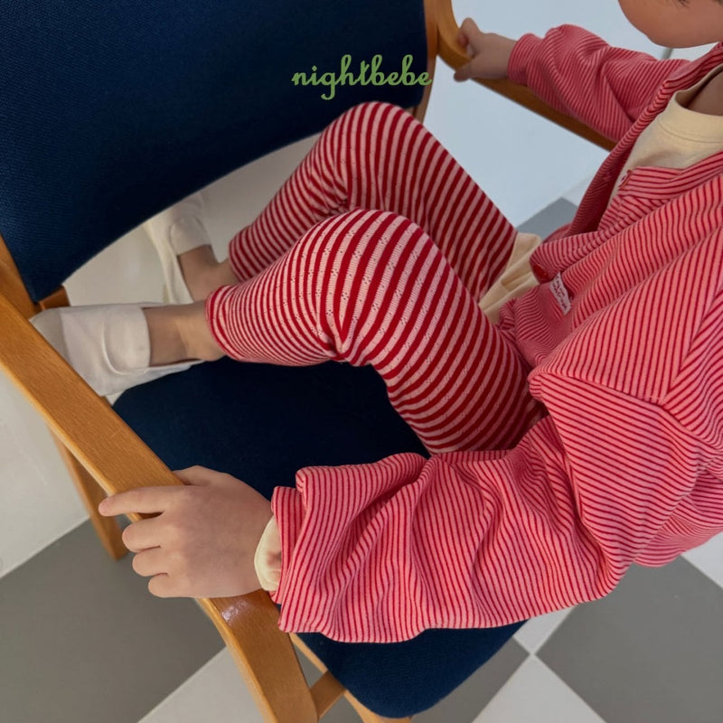 nightbebe / stripe eyelet leggings【for kids】