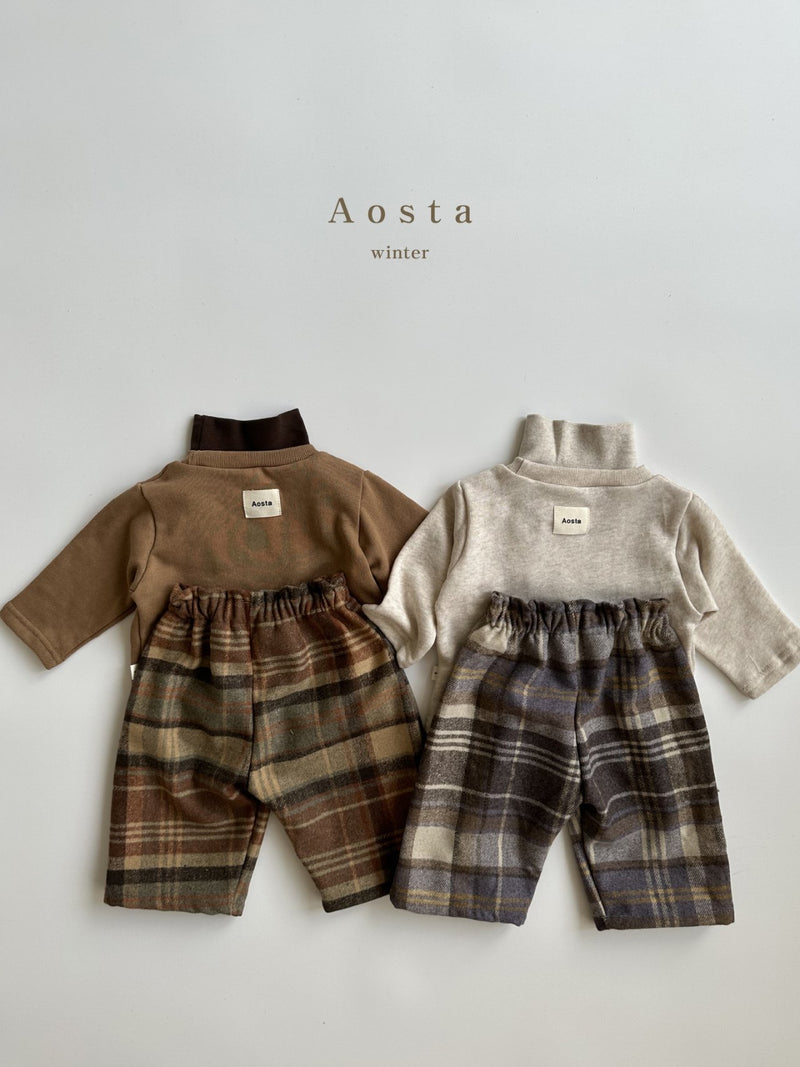 aosta / wool check pants